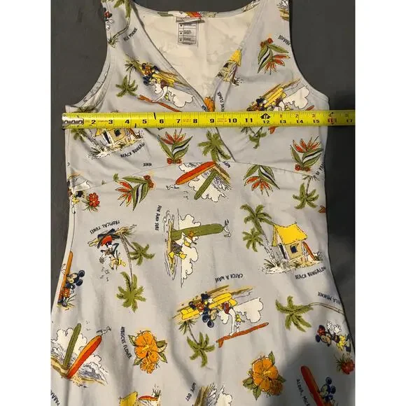 Disney Shopping White Tropical Print Sleeveless Dress Women’s Size M - Picture 5 of 6